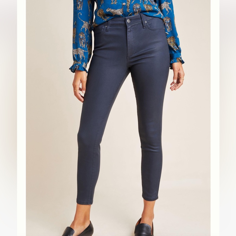 NWT ANTHROPOLOGIE Ella Moss The Coated Skinny Jeans Sz 27